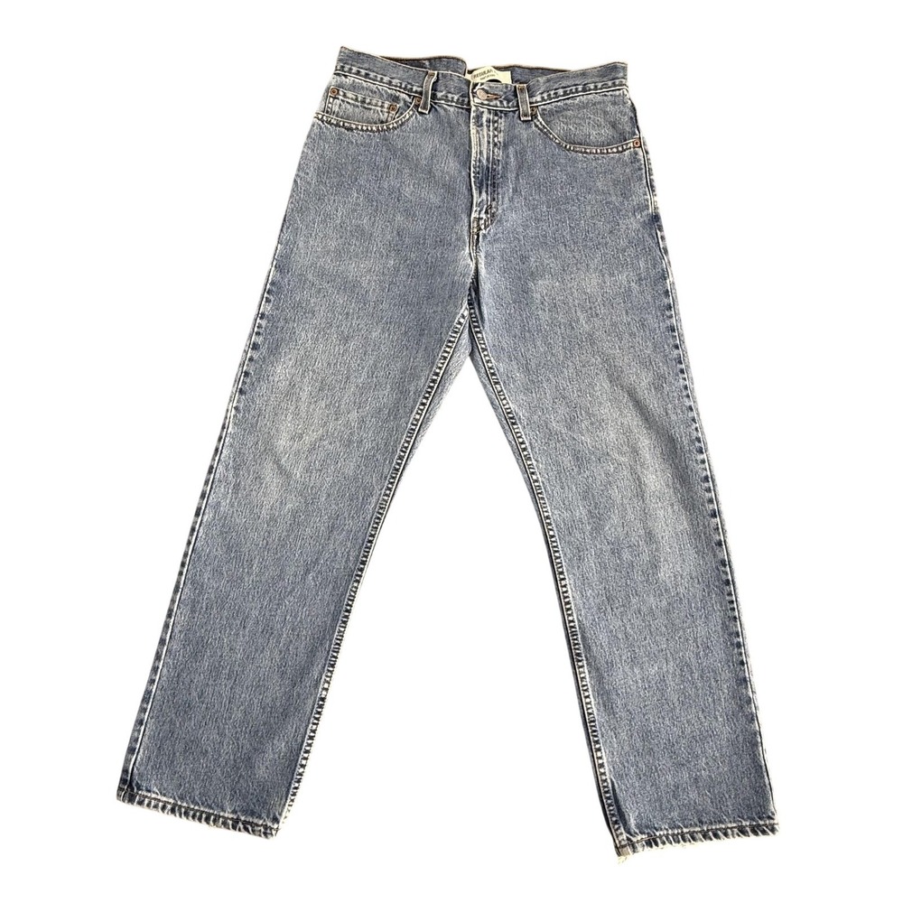 Vgt Levis 505 Jeans Mens 33x30 Blue Denim Regular Straight Black wing 2000 y2k